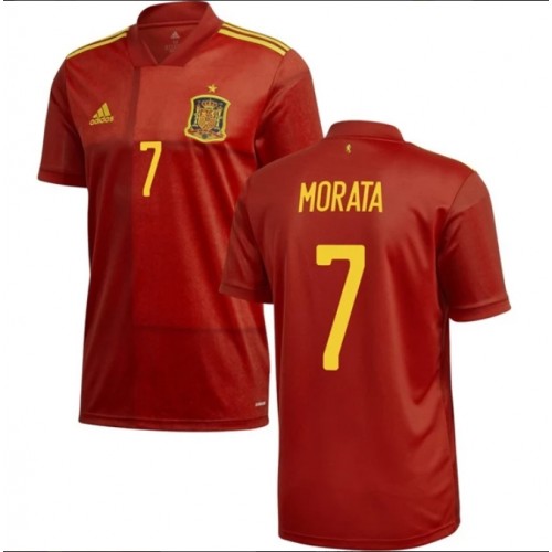 Španjolska Dres Morata 7 Domaći Euro 2020 Kratkih Rukava Španjolska Dres Morata 7 Domaći Euro 2020 Kratkih Rukava